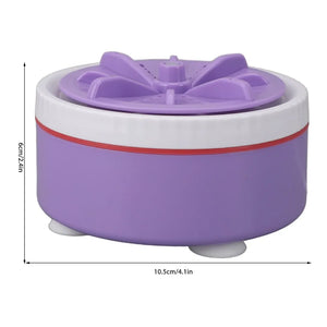 Mini Turbo Washing Machine Timed Adjustable Multifunction USB Powered Portable Mini Turbo Washer for Small Clothes Fruit Washing