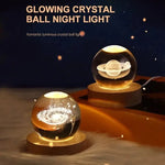 6cm RGB Night Light Milky Way Galaxy Solar System Crystal Ball Children Night Lamp Bedroom Ambient LED Light Creative Gift Decor
